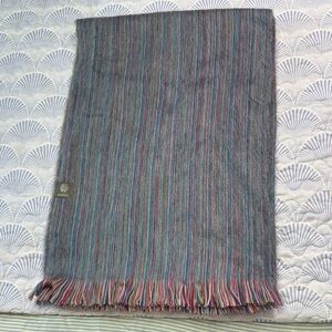 NWOT Shupaca Alpaca Scarf 18x80 Multicolor Striped Fringe Soft Warm Ecuador